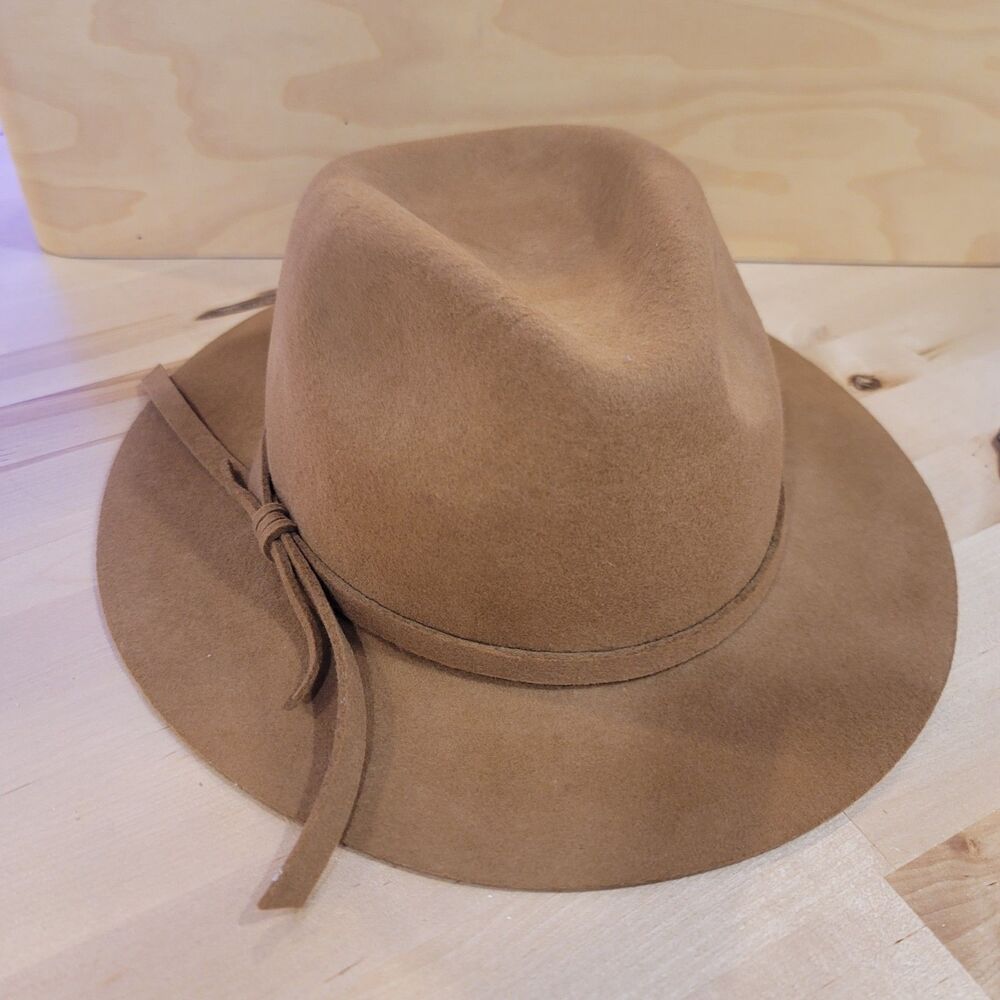 PrAna Womens Wool Juney Fedora Hat Brown Tan One Size